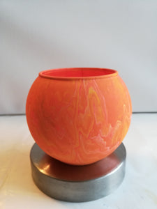 ACRYLIC ON GLASS/ROUND VASE