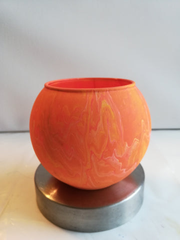 ACRYLIC ON GLASS/ROUND VASE