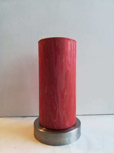 ACRYLIC ON GLASS/CYLINDER VASE