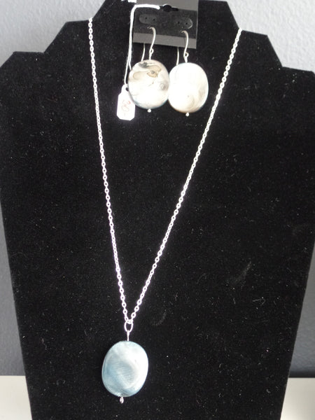 ABALONE NECKLACE & EARRING SET