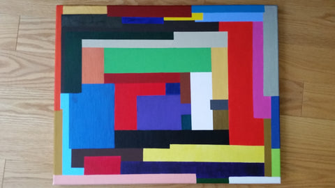 "LINES" Acrylic on Canvas 20" x 16"